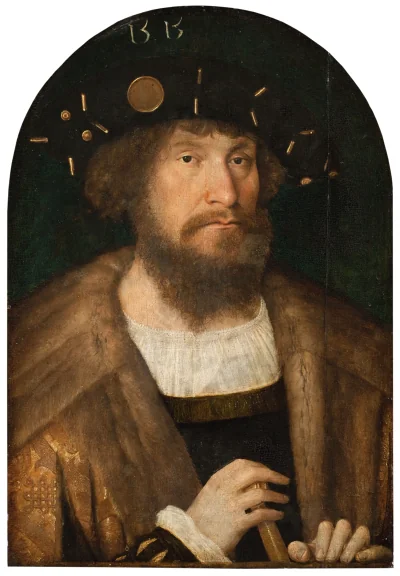 Portræt af Christian II (1481-1559) — Michel Sittow (1514) — Olie på træ, Sal 201A