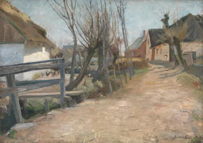 Tidlig forårsdag i Glostrup — Albert Gottschalk (1887) — Olie på lærred, Statens Museum for Kunst