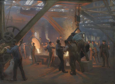 Fra Burmeister & Wains jernstøberi — P.S. Krøyer (1885) — Olie på lærred, Sal 222