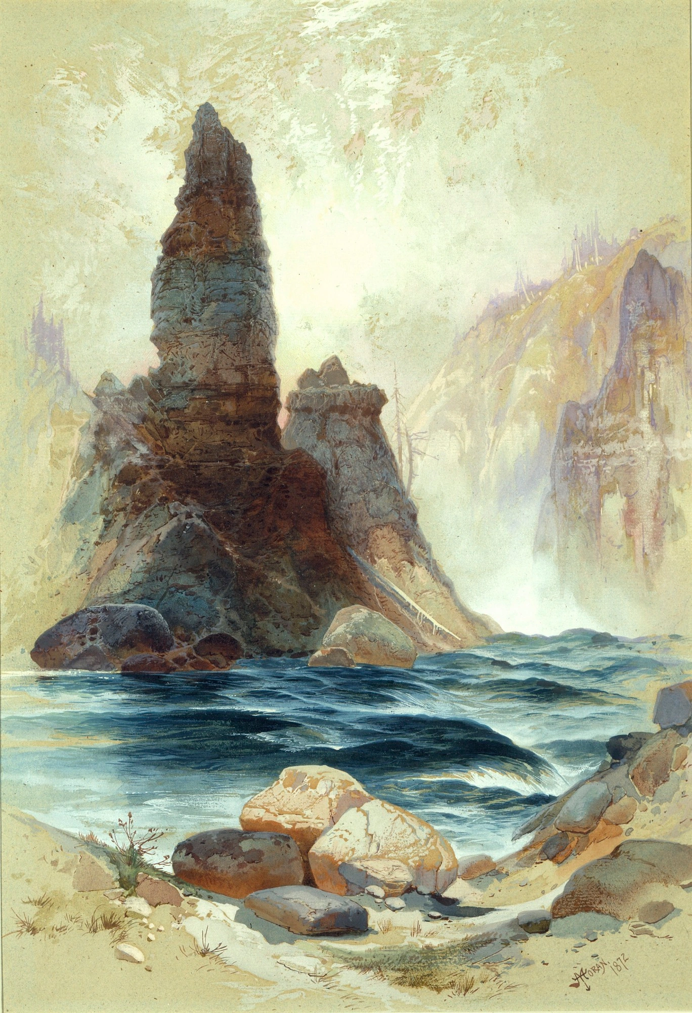 Au-dessus des chutes de Tower, Yellowstone
