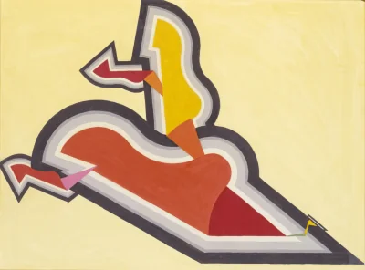 Étude en rythme : Rouge et or — Schillinger, Joseph (1930) — Paintings, Smithsonian