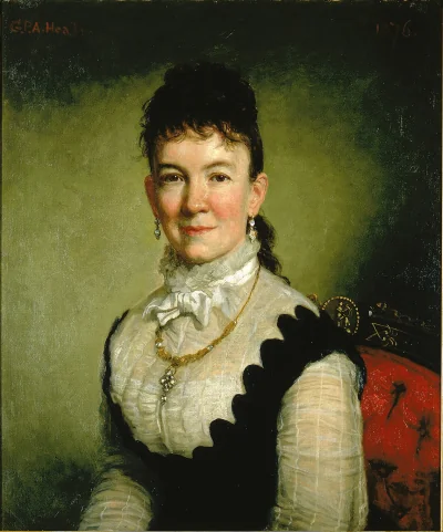 Mme Albert J. Myer (Catherine Walden) — Walden, Catherine, Healy, George Peter Alexander, Myer, Albert James, Mrs (1870) — Paintings, Smithsonian