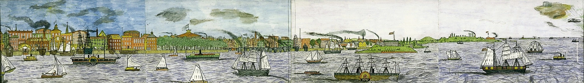 Panorama du port de New York
